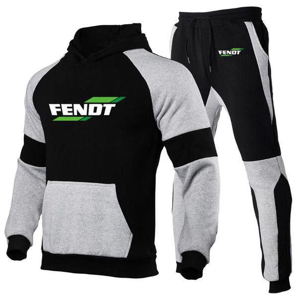 Men's Tracksuits Farming Tractor Moda de moda masculino Sportswear Fendt Imprimir traje de corrida Running Sport Suitspant 2pcs Setsmen's Setsmen's