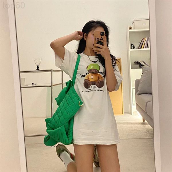 

women's t-shirt designer summer 2022 new korean ins fashion women's white loose printed cotton round neck short sleeve t-shirt for