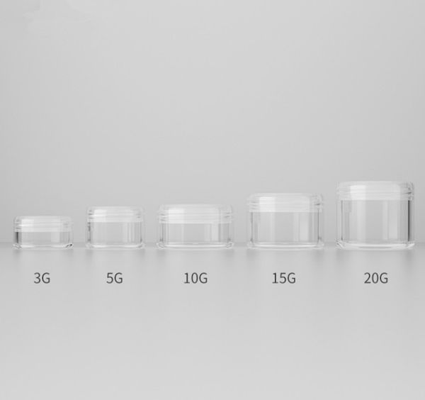 

10g cosmetic jar small empty refillable bottles plastic eyeshadow makeup face cream jar pot container