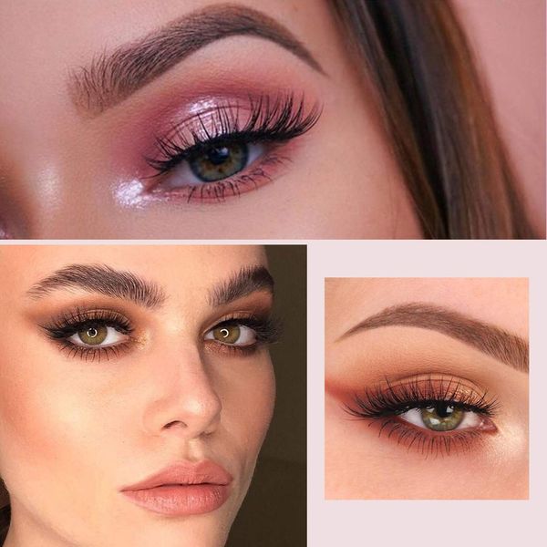 

7 pairs 6d mink eyelashes faux wispy long dramatic false eyelashes fluffy soft thick fake volume extension reusable pack handmade makeup las