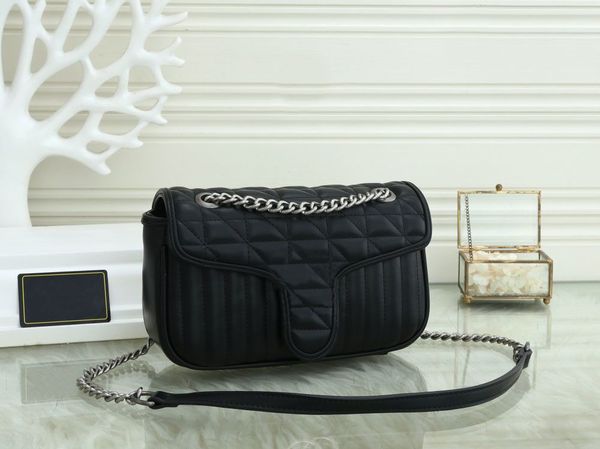 

hh 2022 luxury designer new style marmont shoulder bags women gold chain cross body bag pu leathers handbags purse female fashions womens cl