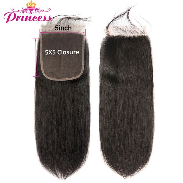

accessories hair 5x5 lace closure peruvian straight human hair closure with baby hair part remy natural color costume, Silver