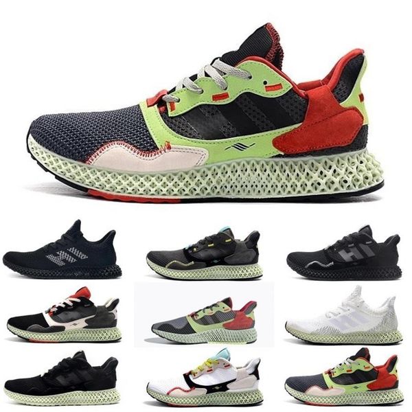 

triple black and white mens zx 4000 futurecraft 4d running shoes trainers for men zx4000 carbon male sports trainer sneakers 40-45178c