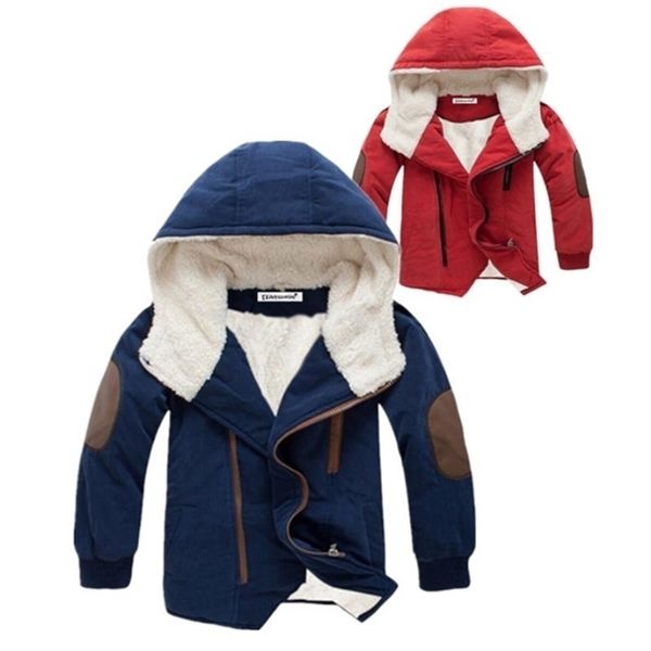 

boy winter jackets long sleeve jacket for boys children jacket kids hooded warm outerwear coat for boy clothes 3-12 years lj201130, Blue;gray