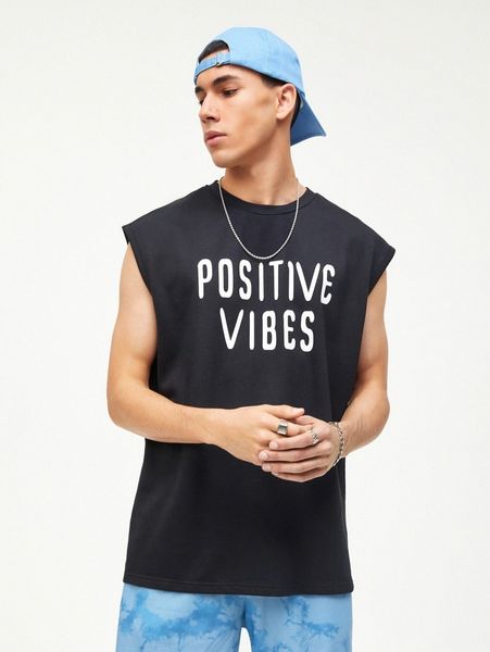 

men letter graphic tank 54xq#, White;black