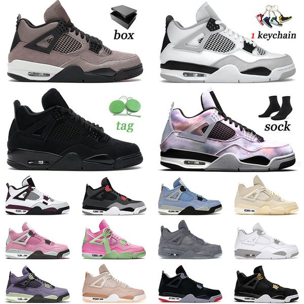 

2022 og jumpman 4 4s iv taupe haze military black cat zen master craft pure money black cat thunder shimmer men women sneakers