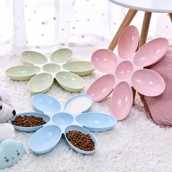 6 в 1 Pet Bowls Food Feeder Маленькая бутылка для собачьей бутылки против собак Antive Dogs Dogs Puppy Cat Shlow Down Eating Feeding Healthy Diet Band Hot 395 D3