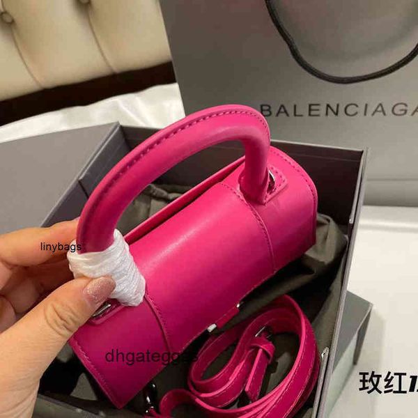 

balencaigass bags handbag bag new celebrity b-shaped hourglass summer versatile hand single shoulder messenger women's leather hourglas