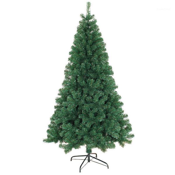 Decorazioni natalizie Grande albero artificiale 2 m con 1300 punte di ramo Treppiede in metallo di abete ignifugo Assemblaggio rapido