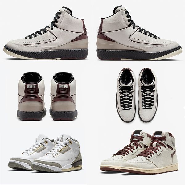 

shoes released authentic 2 ma maniere airness men basketball jumpman 3s 1s sail black burgundy crush retro sport sneakers