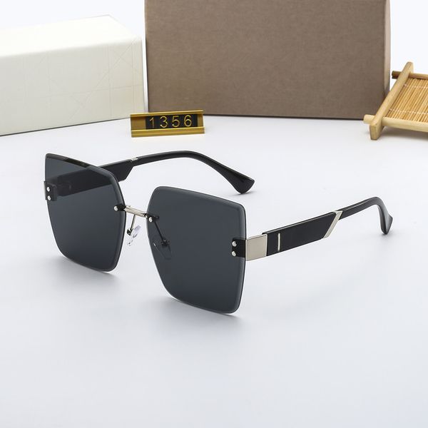 

designer sunglasses quality women men sun glasses womens rimless metal hinge eyeglasses outdoor shades pc frame uv400 luxury eyewear, White;black