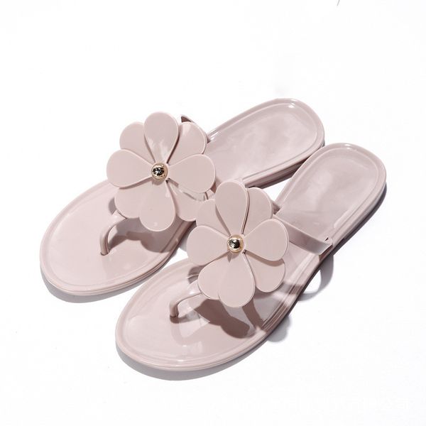 

womens flat sandals slippers luxurys slides designer pvc female cool slippers shoes classic flowers flip flops 6 colors size 5-12, Black