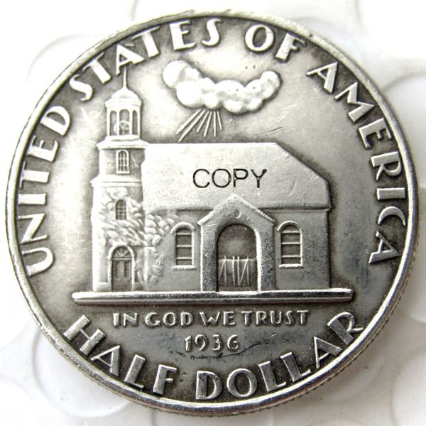 Promozione di monete commemorative da mezzo dollaro placcate in argento del Delaware del 1936 USA, bellissimi accessori per la casa