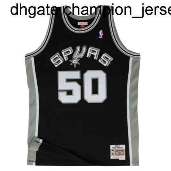 

new goods david robinson #50 mitchell & ness 1998-99 jersey vest stitched throwback basketball jerseys vest shirt, Black