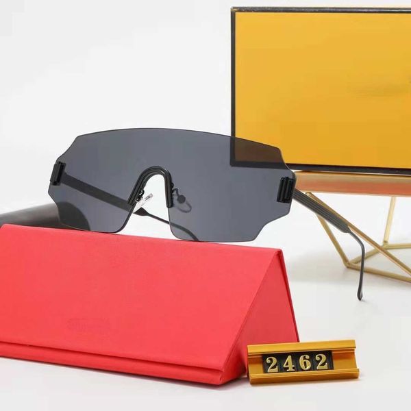 

2023 design sunglasses men's women's large frame oversized sunglasses new sports goggles 2462, White;black