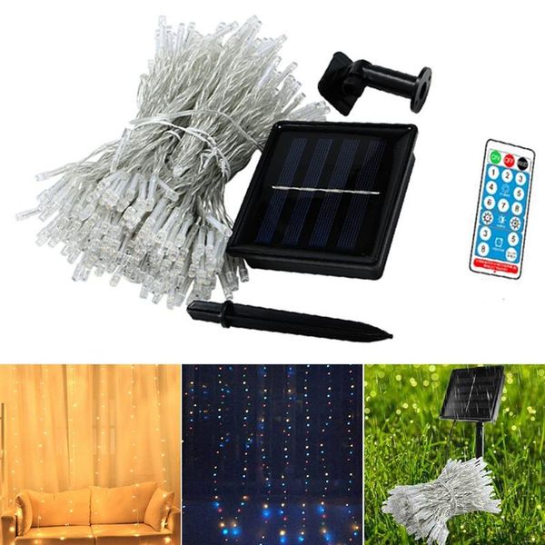 Strings Solar Curtain String Light Outdoor Waterproof LED Holiday DecorLEDMöbel & Wohnen, Beleuchtung, Lichterketten!