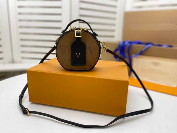 

designer round personality mini bag retro classic luxury designer size13-12-6.5 ka44699, Brown;gray