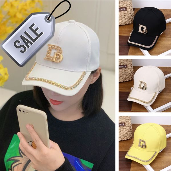 

fashion diamond d letter baseball cap for women summer outdoor sports cap sun protection hat spring autumn casual ladi caps, Blue;gray