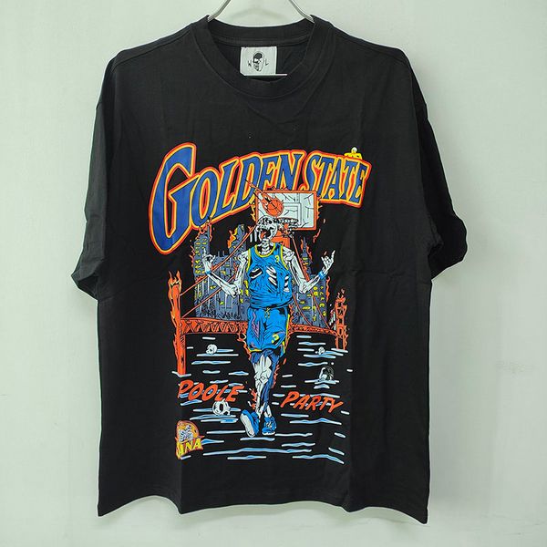 

men's t-shirts basketball player warren t-shirt poole party print tee mens lotas tee summer womens t-shirts loose tees men casual shirt, White;black