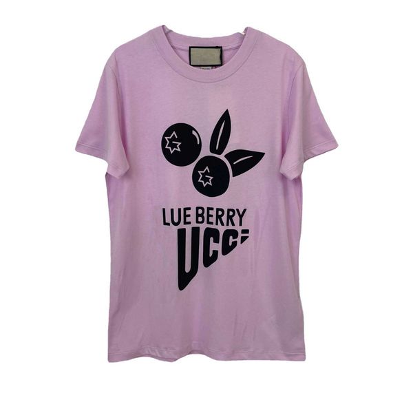 

men's t-shirts correct version of g family 2022ss spring and summer new taro pink printed short sleeve t-shirt loose casual men and wom, White;black