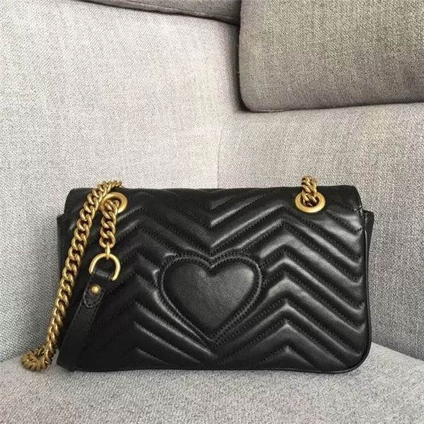 

handbag designer shoulder bags crossbody chain clutch bag purse wallets tote double letters hasp hearts, Black;red