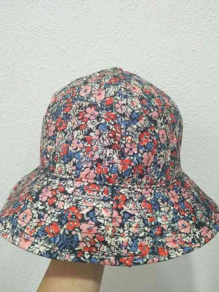 

flower series autumn sun shading plain large eave printing dome basin hat for men and women the same fisherman, Blue;gray