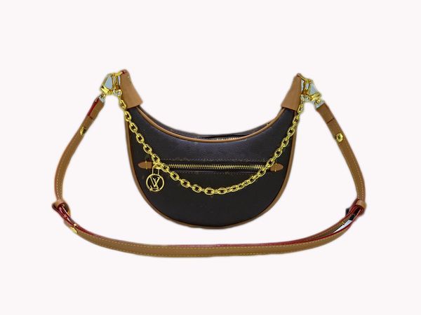 

hh m81098 loop handbag croissant bag monograms half-moon baguette shoulder bags cross-body chain 2023 collection designers womens handbags p