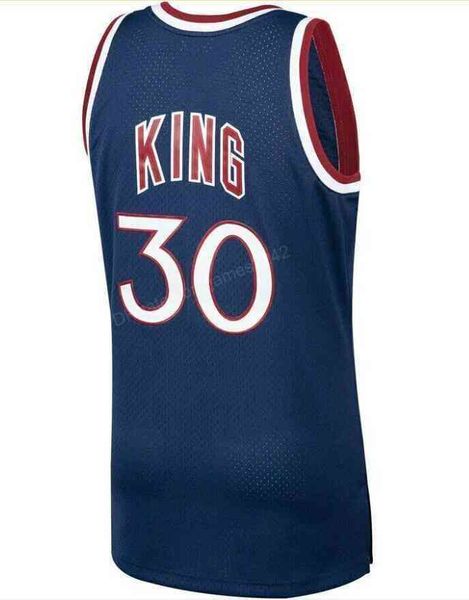 

#30 bernard king mitchell & custom ness basketball jersey men's all stitched any size 2xs-3xl 4xl 5xl name or number, Black