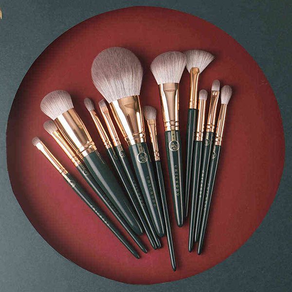 

nxy makeup brush green cloud small purple potato grape animal hair high gloss powder blusher foundation make-up concealer eye shadow cangzho
