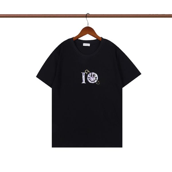 

new fashion mens t shirt designers for men women tshirts couples woman casual short sleeve man shirts round neck tees 3 colors, White;black