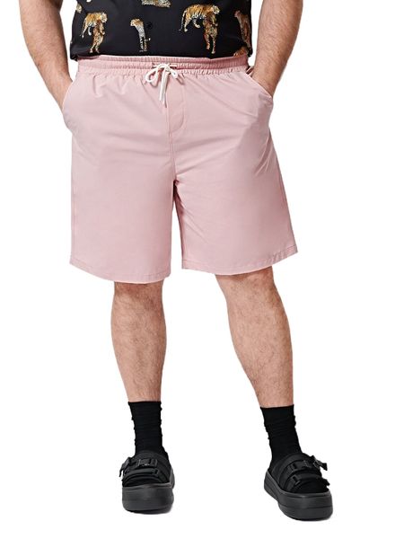 

extended sizes men drawstring waist shorts n56s#, White;black