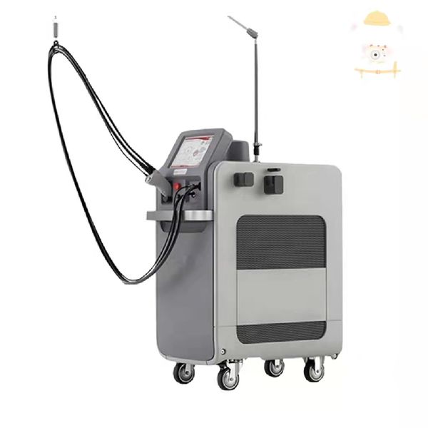 

new 755+1064nm double wavelength fiber laser permanent hair removal machine 5mm-18mm changable spot size reasonable factory directly sale pr, Black