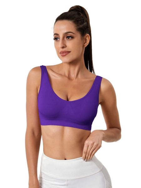 

seamless breathable softness sports bra o1kf#, Gray