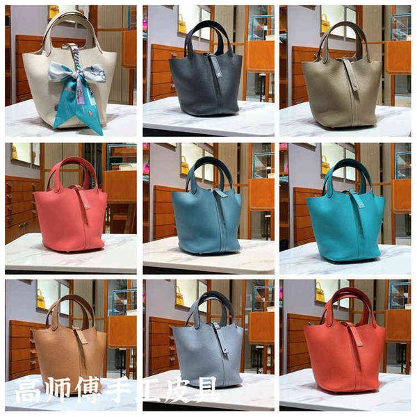 

herme handbags master gaos handmade customized basket bag bucket lychee pattern tc leather 1822 wm