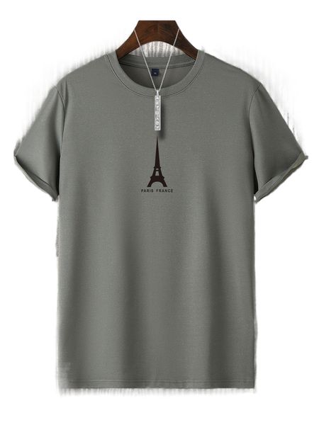 

men tower & letter graphic tee b8cx#, White;black