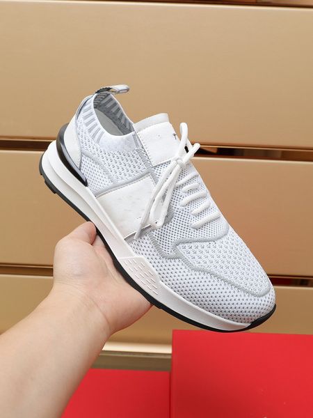 

nylon & leather gabardine sneakers men shoes net surface breathable rubber platform sole casual trainers white black sports comfort socks mo