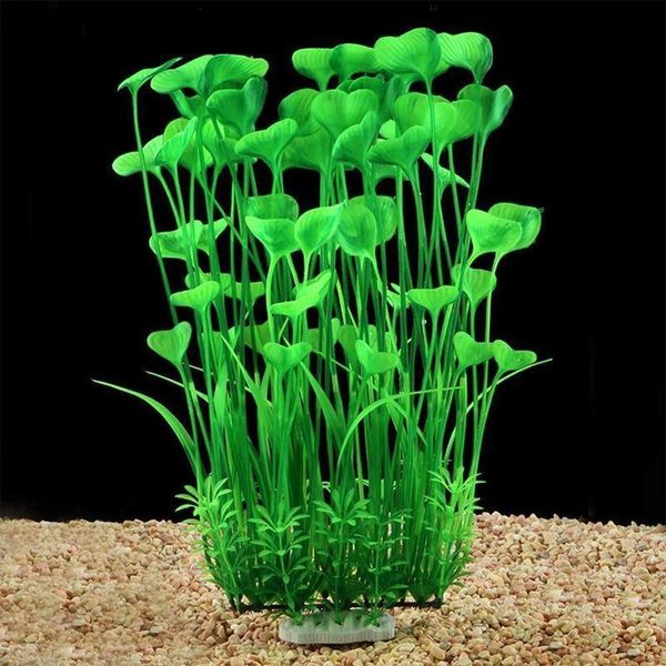 40x18cm Large 3 Color Rium Plants Artificial Platificial Fish Tank Decoration Ornament Safe for All Y200917