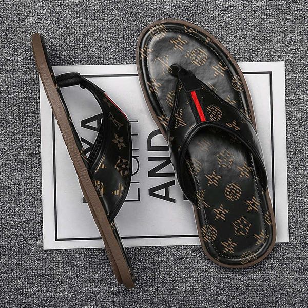 

newluxury designer slipper summer fashion flowers floral brocade rubber wide flat slide mens beach causal sandals flip flops, Black
