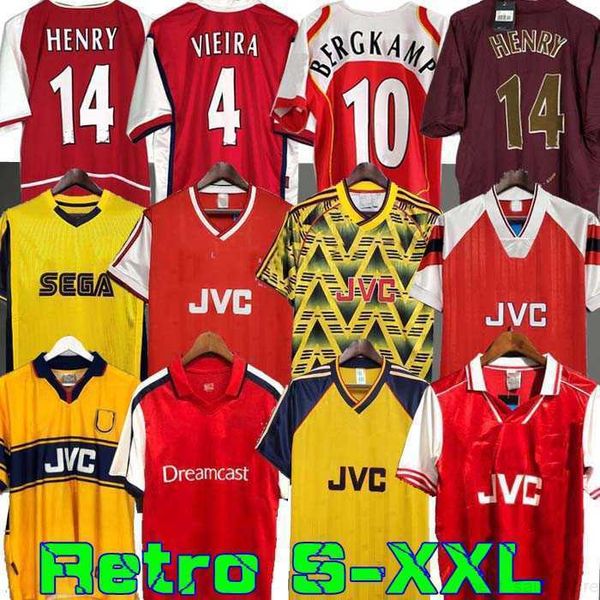 

highbury home football shirt jersey soccer pires henry reyes 02 03 retro jersey 05 06 98 99 bergkamp 94 95 adams persie 96 97 galla 86 87 89, Black;yellow