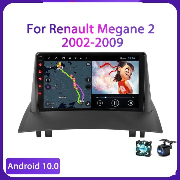 

android 10 car gps video multimedia navigation system for renault megane 2 dvd radio