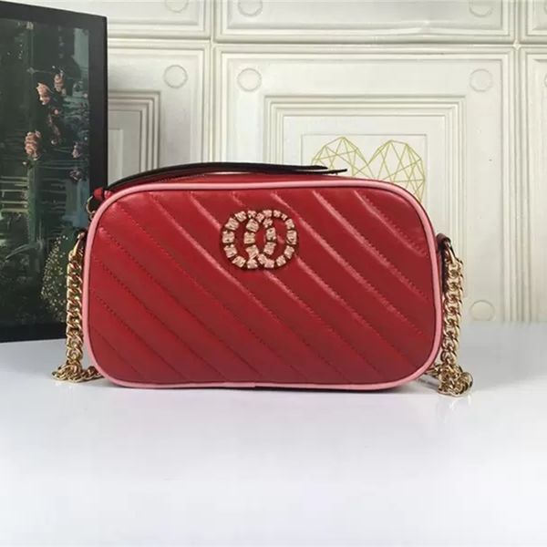 

designer bags luxury clutch bags leather marmont crossbody camera shoulder bag size: 24*12*7cm