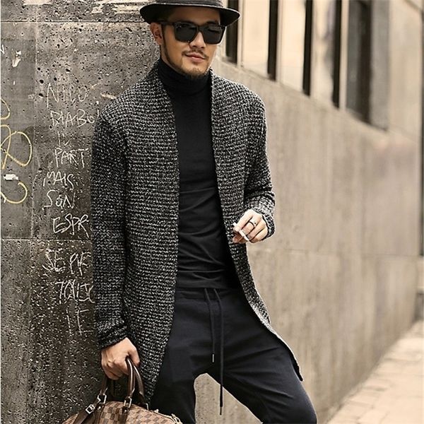 

men sweater long sleeve cardigan males pull style cardigan clothing fashion thick warm mohair sweater men england style j511 201204, White;black