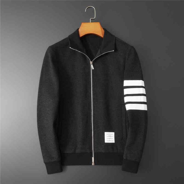 

2022 autumn and winter new handsome korean men's fashion casual lapel cardigan sweater et men, Black;brown