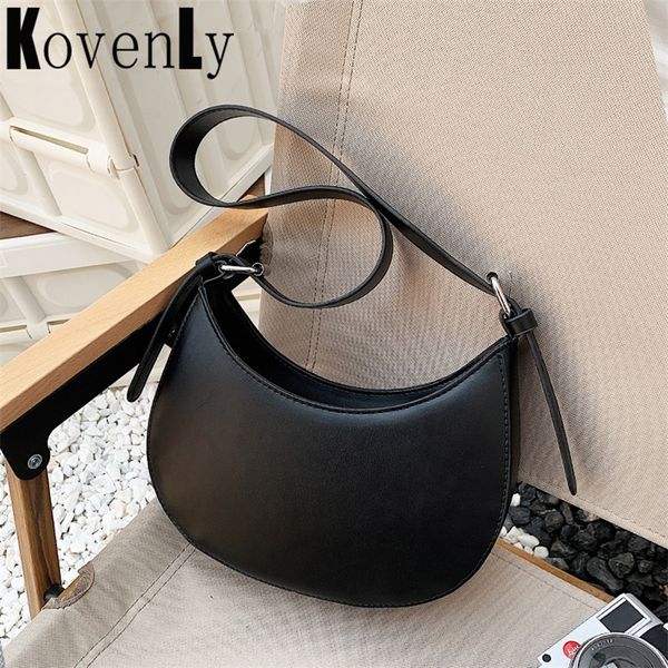 

woman fashion pure color casual crossbody adjustable strap on shoulder lady messenger bags leather handbag 220620