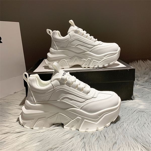 

brand design trendy white women dad shoes summer chunky sneakers platform casual shoes fashion womens sneakers classic trainers 220623, Black