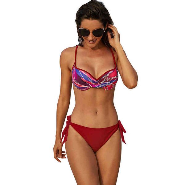 

designer women's swimsuit bikini women's bikini print two piece 3-point spring split swimsuit 411053, White;black