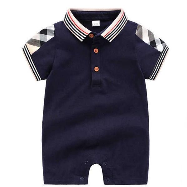 

boys clothes girls kids designer short sleeve romper 100% cotton children's infant clothing baby infant girl boy clothes283u, Blue