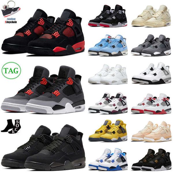 

shoe 4 4s men basketball shoes red thunder infrared black cat bred university blue sail cool grey shimmer royalty womens mens trainers sport