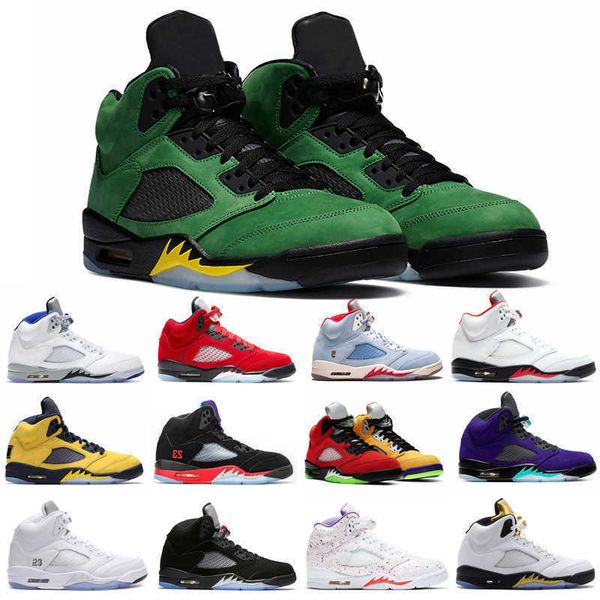 

5s basketball shoes bluebird anthracite island green stealth 2 oreo men women 5 alternate bel sneakers trainers, Black