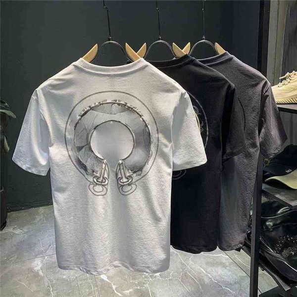 

aaa cotton short sleeve t-shirt men's fashion brand summer loose t-shirt double print mens designer clothes 00007, White;black